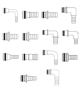 Liquid Fittings for Gas Pumps